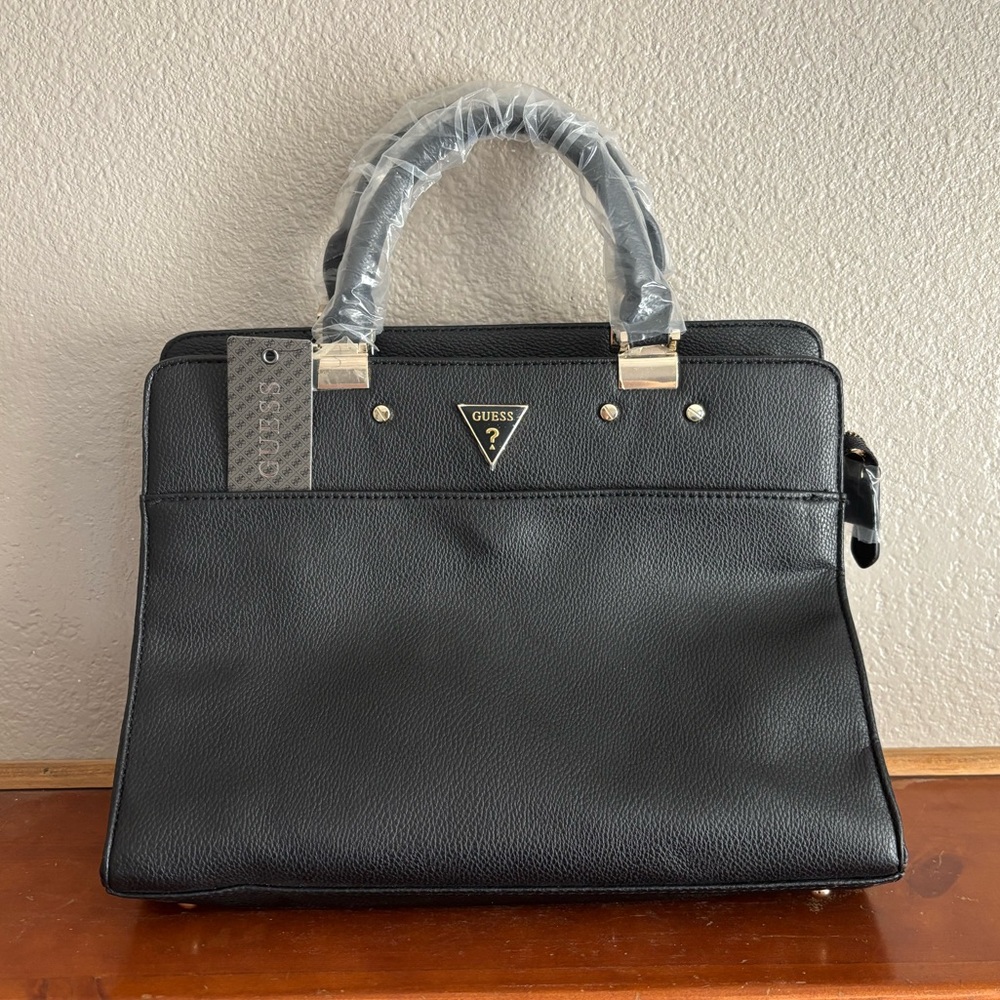 GUESS Black Talene Satchel Bag